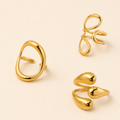Bague Goutte Dorée Chic