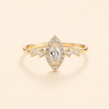 Bague Élégance Marquise en Zircon – Dorée et Raffinée
