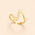 Bague Ajustable Dorée Minimaliste