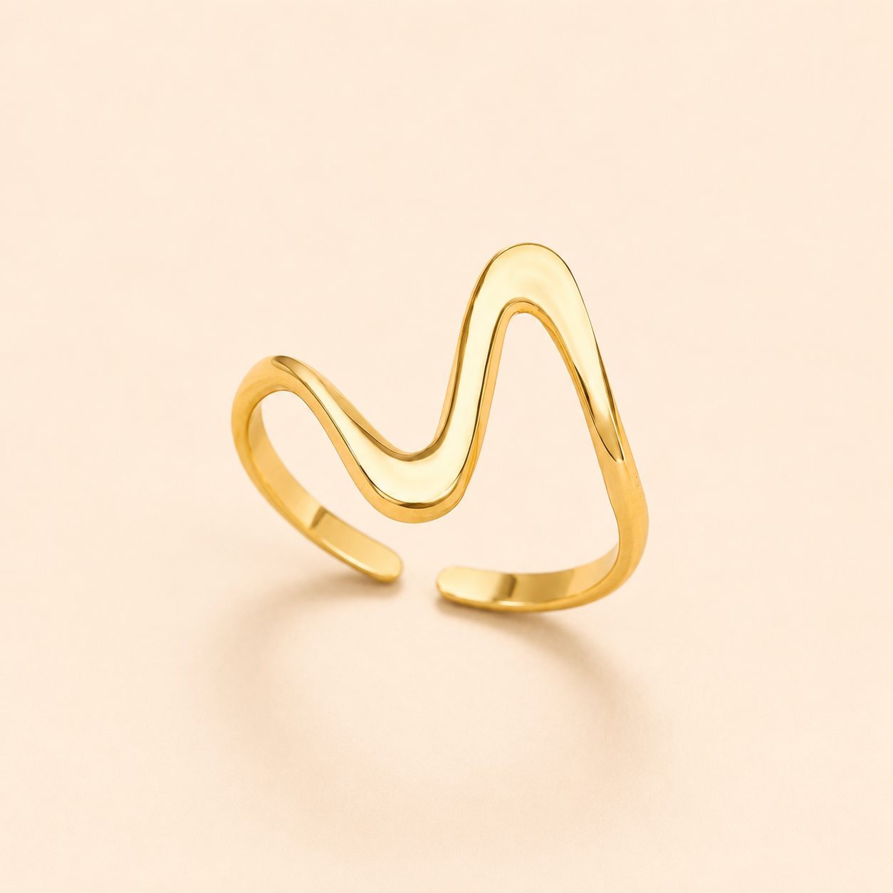 Bague Ajustable Dorée Minimaliste