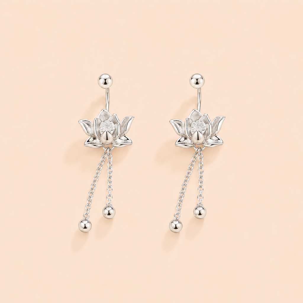 Boucles d'Oreilles Fleur Élégante Pendantes