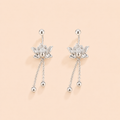 Boucles d'Oreilles Fleur Élégante Pendantes