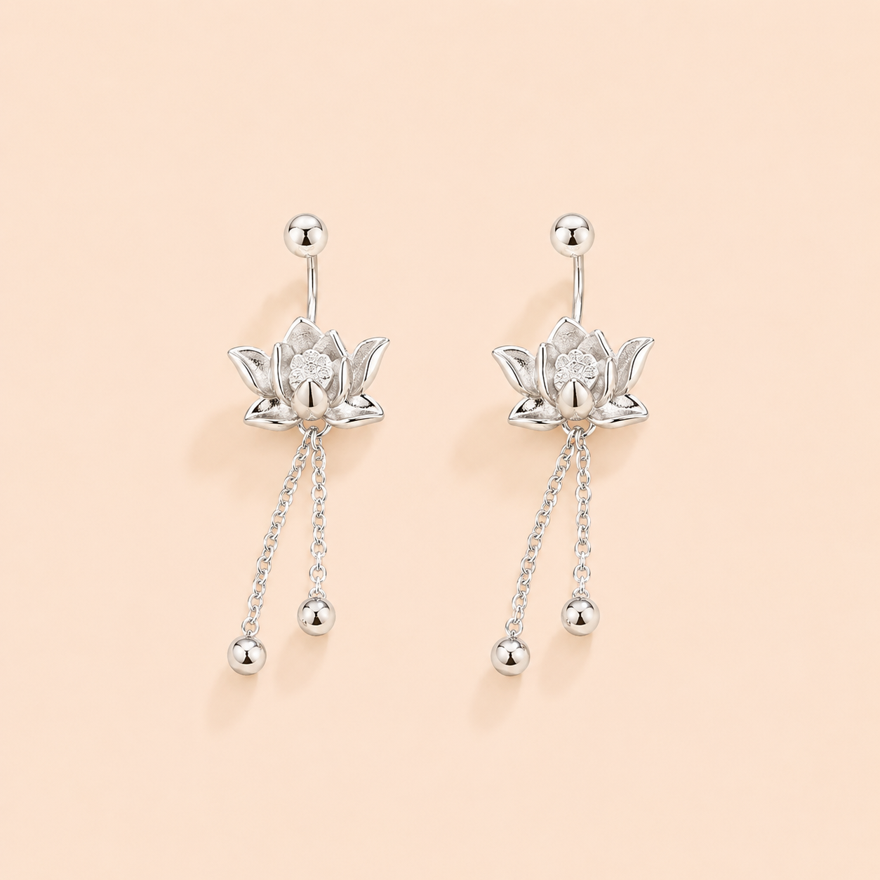 Boucles d'Oreilles Fleur Élégante Pendantes