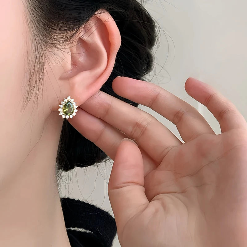 Boucles d'oreilles Émeraude Royale