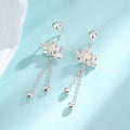Boucles d'Oreilles Fleur Élégante Pendantes