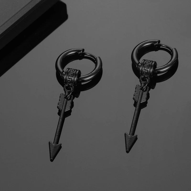 Boucles d'Oreilles Rock & Vintage Noires