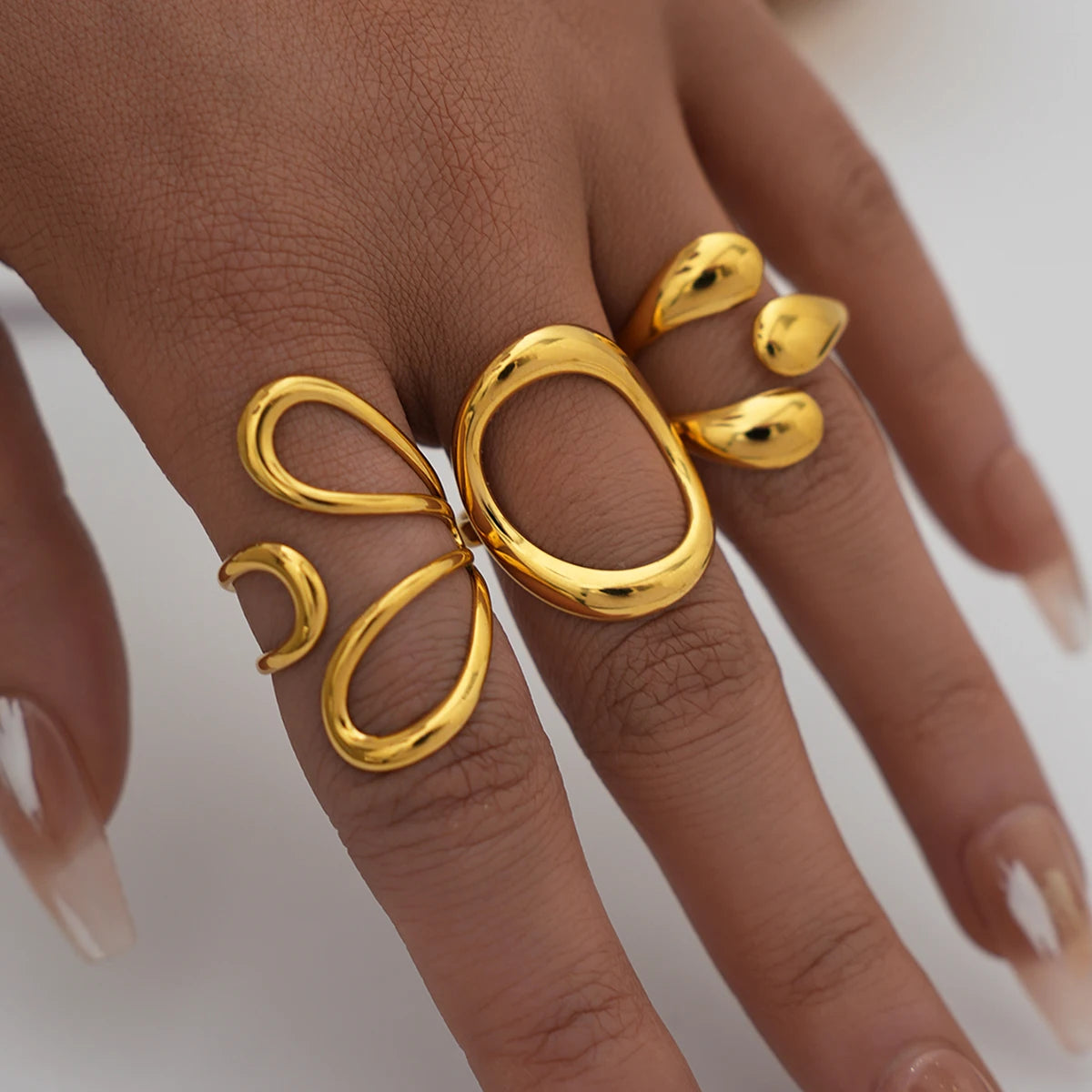 Bague Goutte Dorée Chic