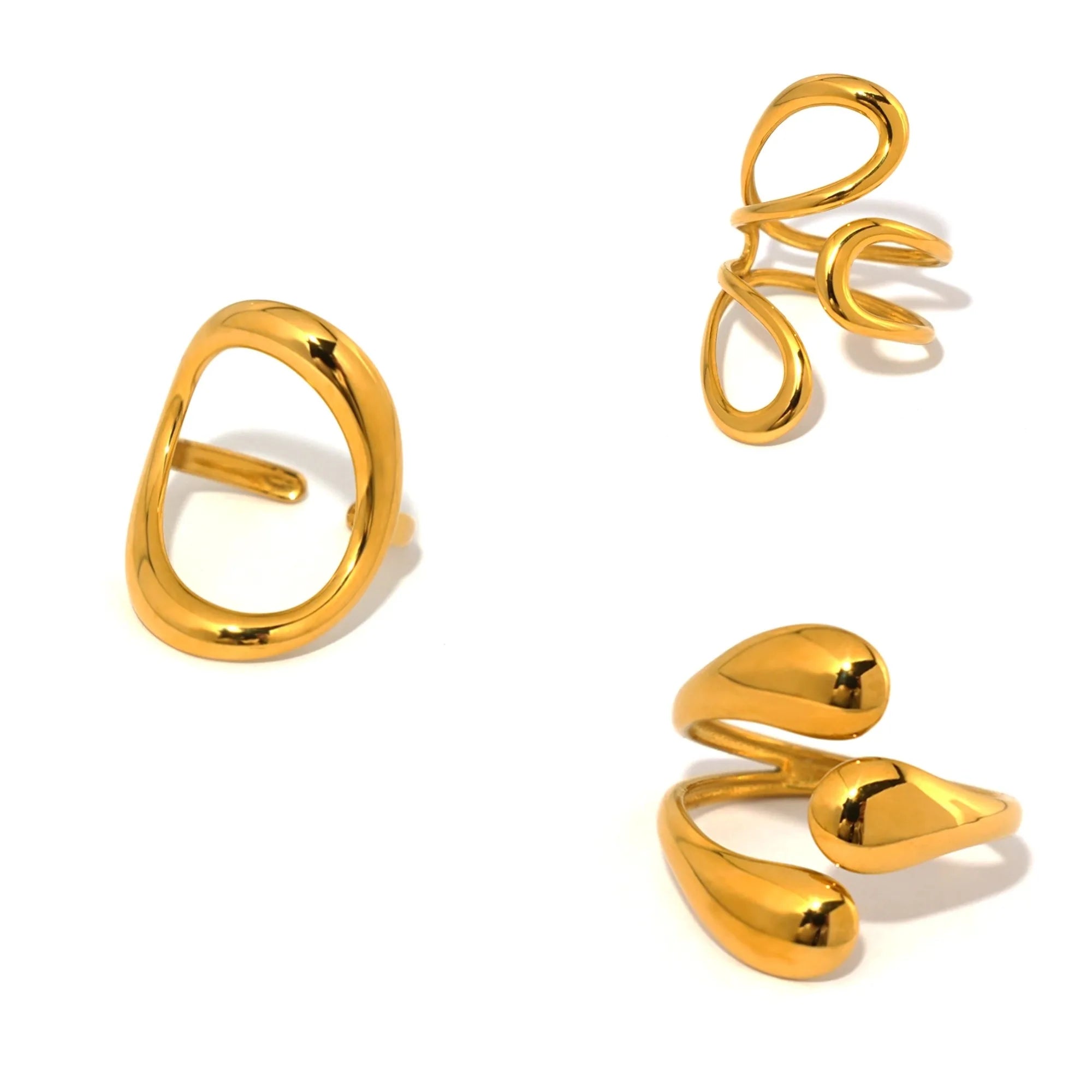 Bague Goutte Dorée Chic