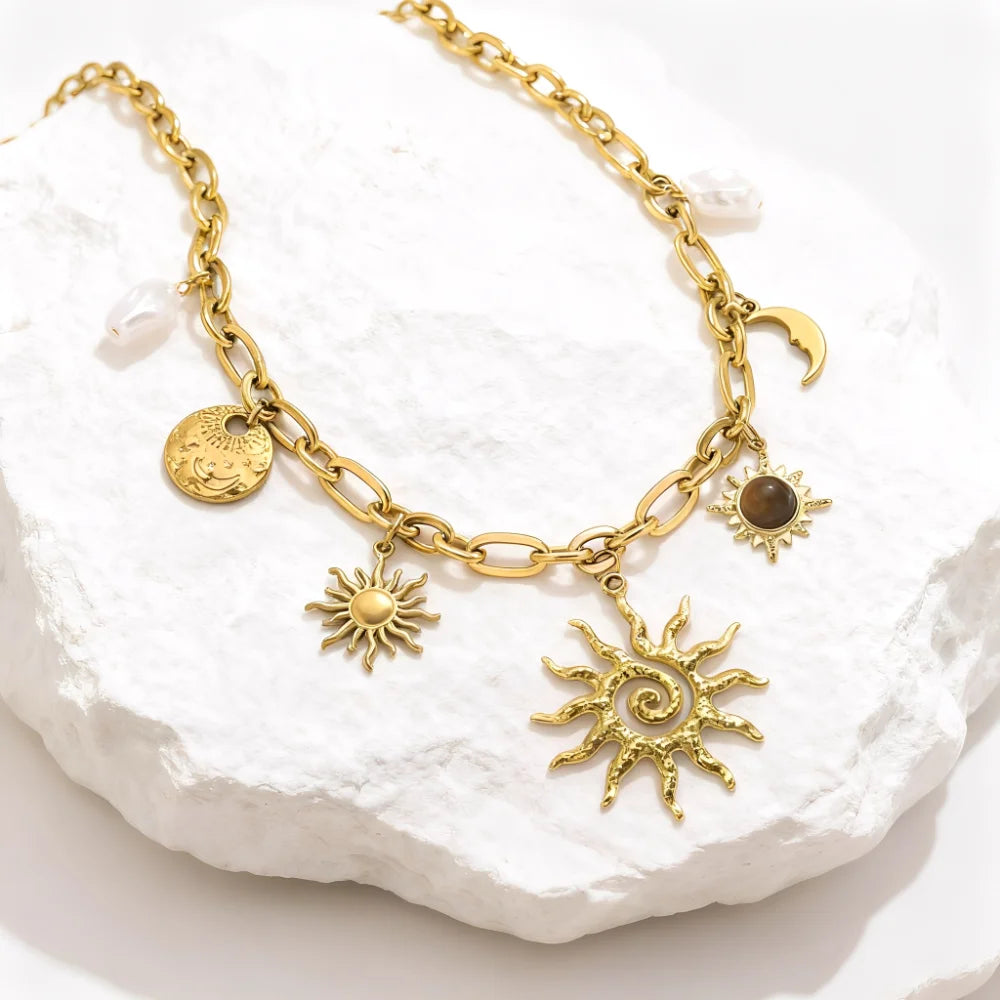 Collier Soleil & Lune