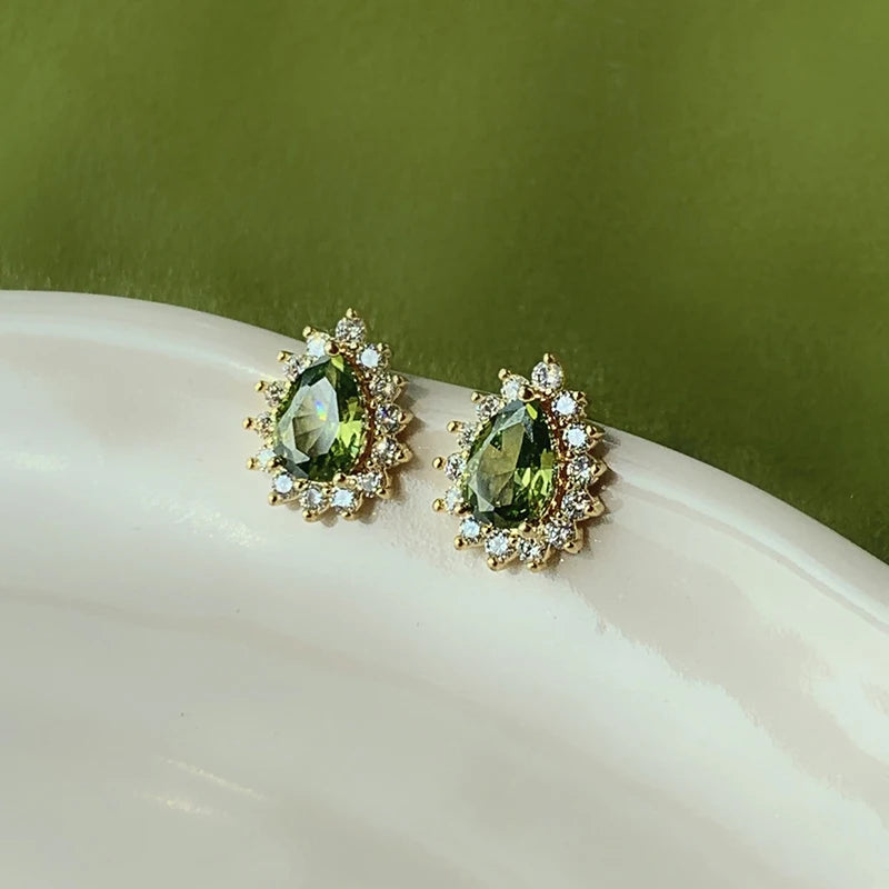 Boucles d'oreilles Émeraude Royale