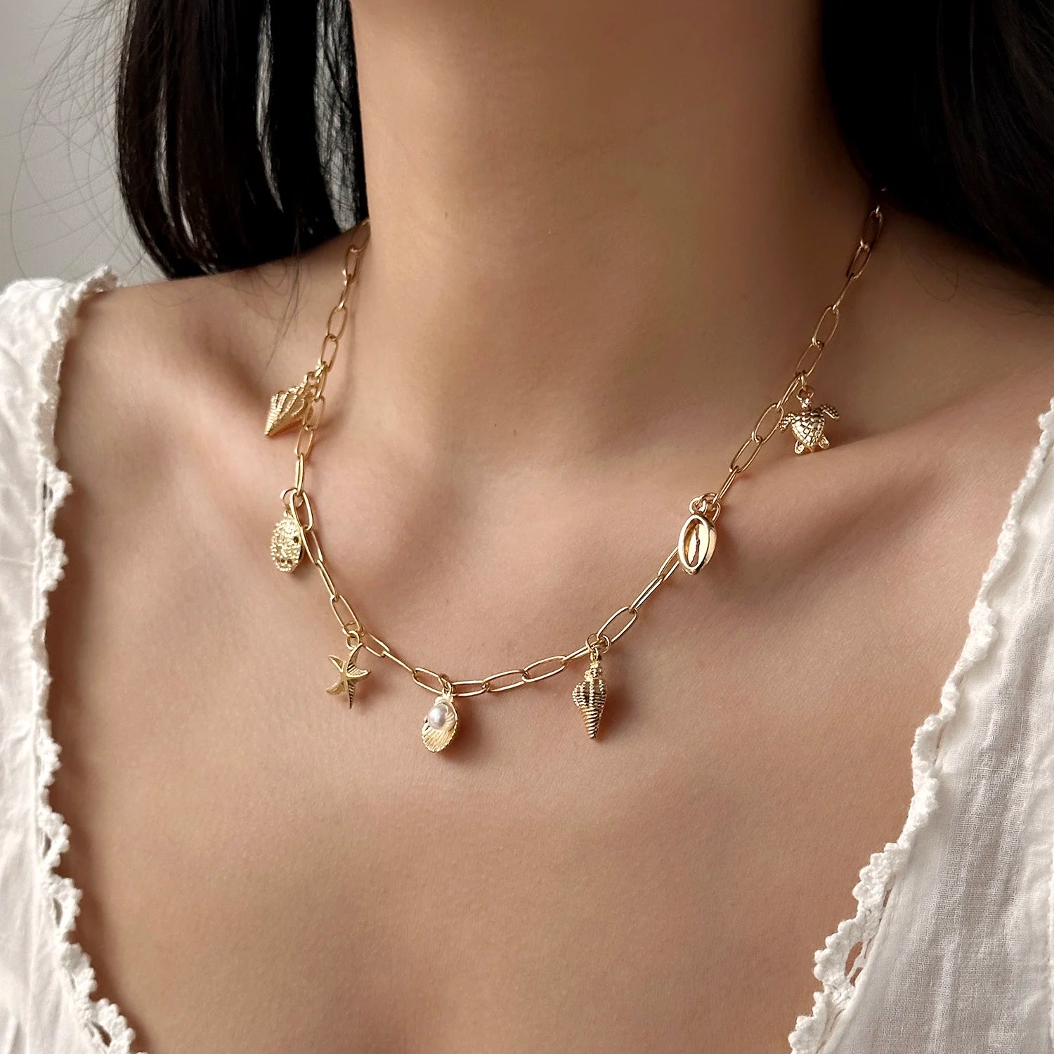 Collier Charms Océan