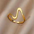 Bague Ajustable Dorée Minimaliste