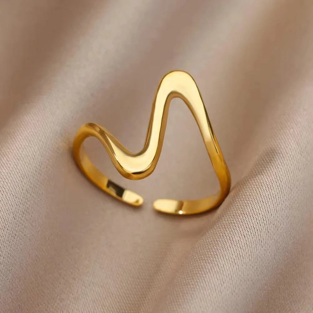 Bague Ajustable Dorée Minimaliste