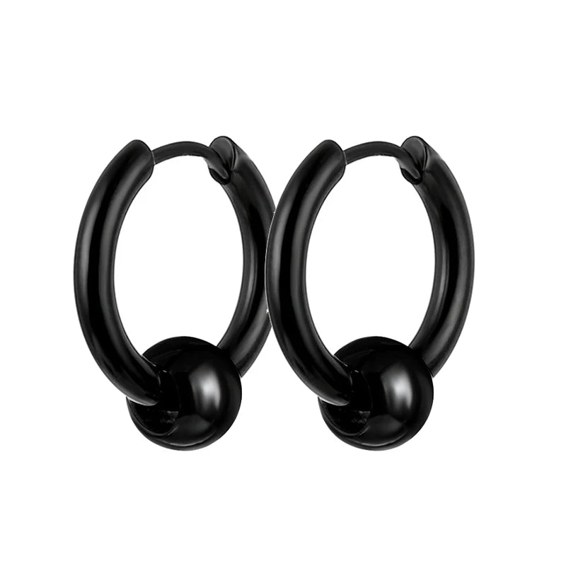 Boucles d'Oreilles Rock & Vintage Noires