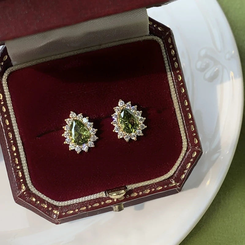 Boucles d'oreilles Émeraude Royale