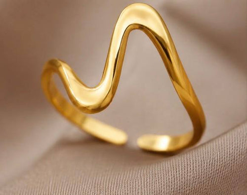 Bague Ajustable Dorée Minimaliste