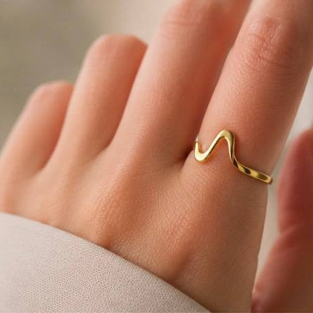 Bague Ajustable Dorée Minimaliste